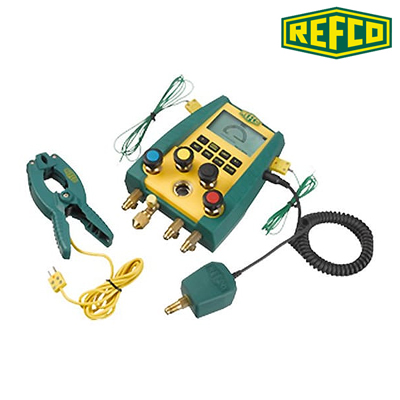 REFCO DIGIMON4 - REFCO DIGIMON4-3-CLAMP-VAC Four Valve Digital Manifold