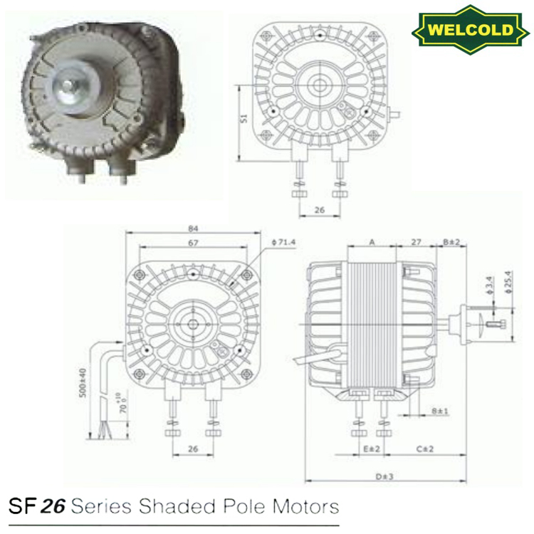 SF 26 - Shaded Pole Motors